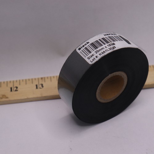 Hot Stamping Coding Foil Matte Black 25mm x 183m HSF900 - Photo 4/4
