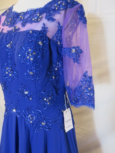 Nuevo con etiquetas Vestido de novia FNINA: Azul cobalto Vestido de baile: Lentejuelas/Bordado: Talla 16 - Imagen 3 de 13