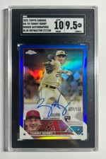 2023 Topps Chrome Tommy Henry Auto Blue 27/150 RC SGC 10/9.5 RC Rookie