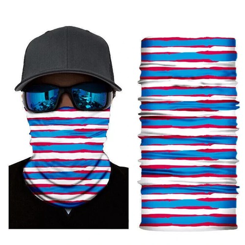 Bandana Face Shield Mask Fishing Headwear Biker Neck Tube Scarf Skull Head - Picture 45 of 45