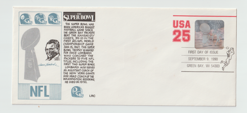 US FDC 1990 Football Players Holograph 5 First Day Covers - Picture 3 of 3
