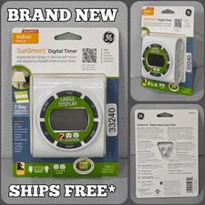 GE General Electric SunSmart Digital Timer BRAND NEW Indoor Plug In Energy Saver