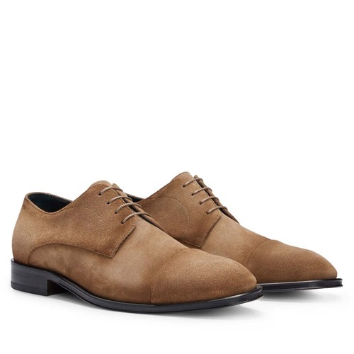 Zapatos Derby Hugo Boss Derrek para hombre en crema - Imagen 2 de 6