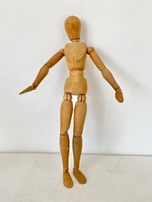 Vintage Articulated Wood Artist Mannequin 15.5" Tall