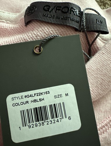 NWT G/Fore G Fore Golf Fast Blush French Terry Mock Neck Sweatshirt Sweater Med - Picture 13 of 14