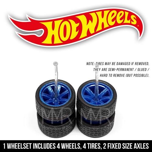 Maßstab 1:64 7 Speichen v2 Concave Real Rider Räder Felgen Reifen Set für Hot - Bild 8 von 9
