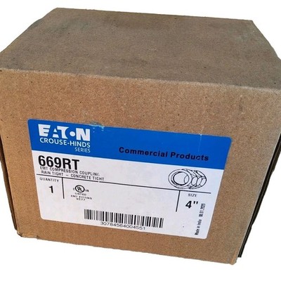 Eaton Crouse-Hinds 669 RT 4'' EMT Compression Coupling Concrete Tight Steel NEW