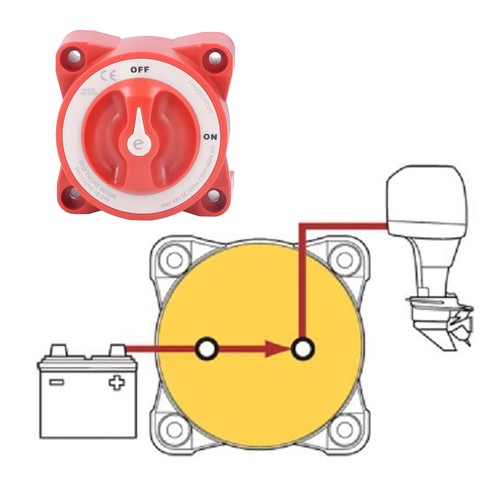 350A Battery Switch ON/Off Knob Type Single Circuit Power Disconnect Isolato SLS - Picture 8 of 24