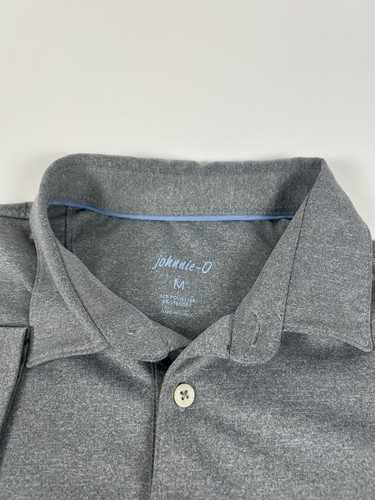 Polo uomo Johnnie-o TG M grigio tinta unita manica corta atletica golf poliestere - Foto 2 di 9