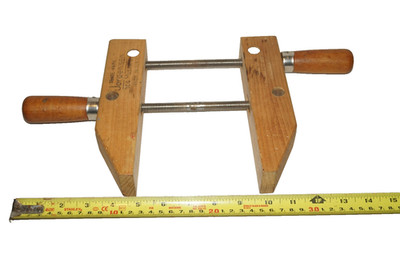Vintage JORGENSEN 8'' Wood Clamp Made in Chicago USA Excellent condition