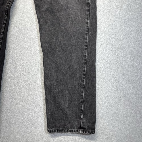 Jeans vintage Levi’s 505 uomo 38x32 nero denim invecchiato rosso linguetta gamba dritta - Foto 4 di 23