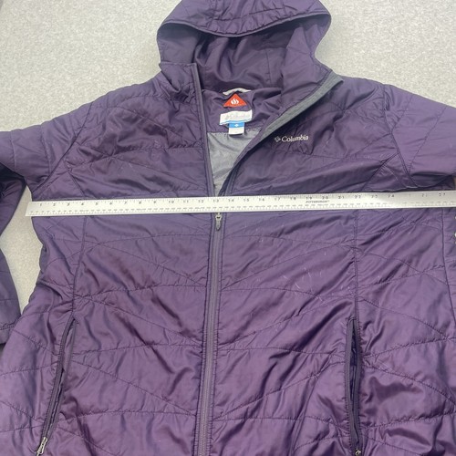 Columbia Omni-Heat lange gefütterte Jacke Damen Größe 3X lila Wintermantel mit Kapuze - Bild 15 von 22