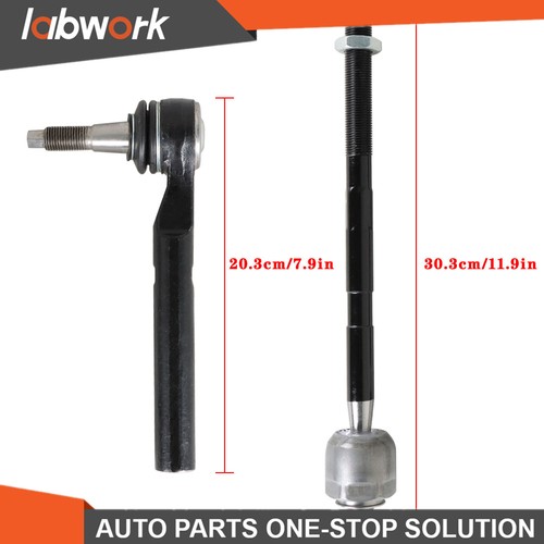 Labwork Front Inner Outer Tie Rod End Driver Passenger Kit For Hummer H3 H3T - Picture 4 of 10