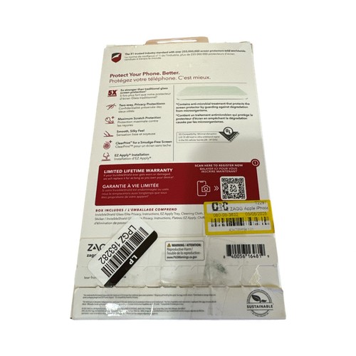 Zagg InvisibleShield Glas Elite Privacy Displayschutzfolie iPhone 14 Pro - Bild 2 von 2