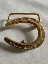vintage horseshoe-shaped belt buckle Gold Plated