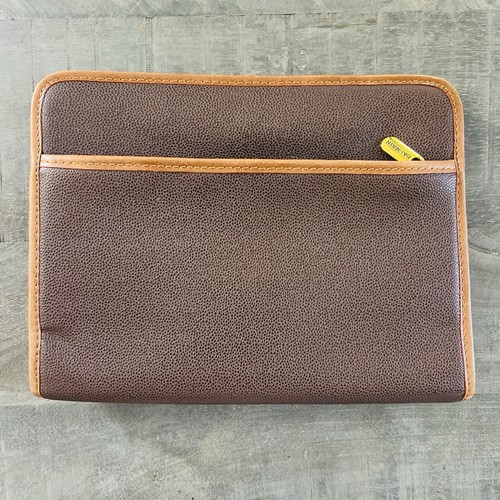 Bolso Clutch Pierre Balmain Vintage Marrón Muñequera Cuero Guijarro Excelente Limpio - Imagen 4 de 14
