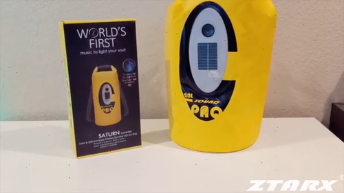 Zaino Altoparlante Solare Secco 10L LED IP66 Impermeabile Galleggiante per Campeggio Kayak - Video 1 di 1