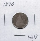 1890 Seated Liberty Dime H013 !!!Free Shipping!!!
