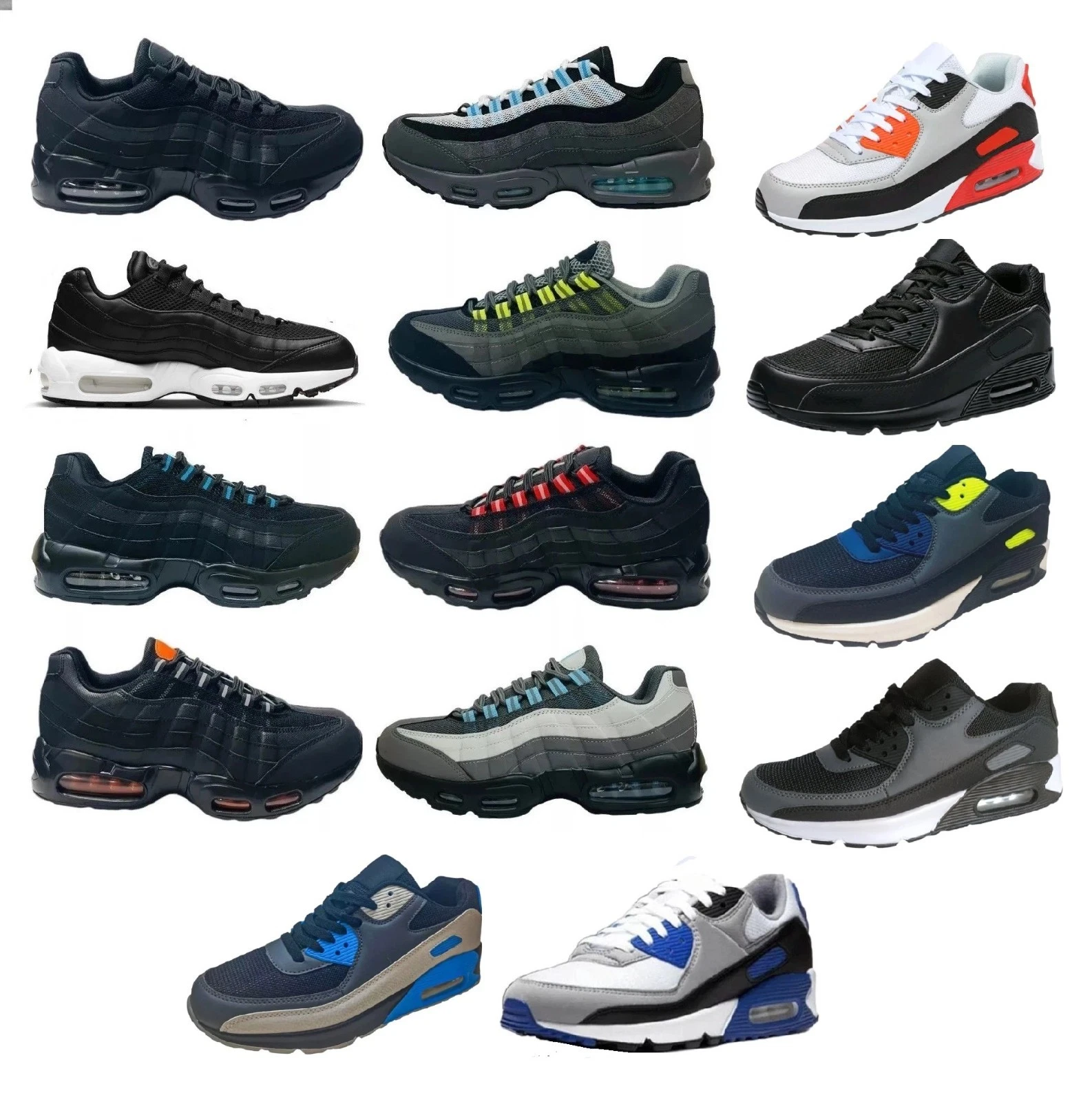 Mens Shock Absorbing Trainers Running Walking Casual Lace Gym Sports Shoes Size