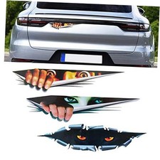 3pcs 3D Simulation Stereo Eyes Peeking Car Stickers Man Peeking Woman Peeking