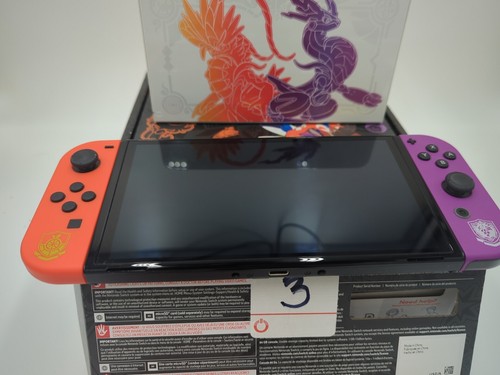 Nintendo Switch OLED Pokemon Scarlet & Violet Edition With Pokemon Scarlet Game - Picture 8 of 11
