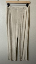 Chico's Travelers Women's Pants 1R MEDIUM Khaki Elastic Waist Slinky