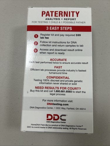 IdentiGene HomeDNA Collection Kit Paternity Analysis + Report, $99 Lab Fee Req - Picture 3 of 4