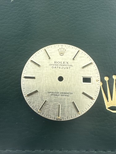 Rolex Datejust 36mm Factory Tapestry Silver Dial w/Gold Hour Markers 16234 - D18 - Picture 6 of 7