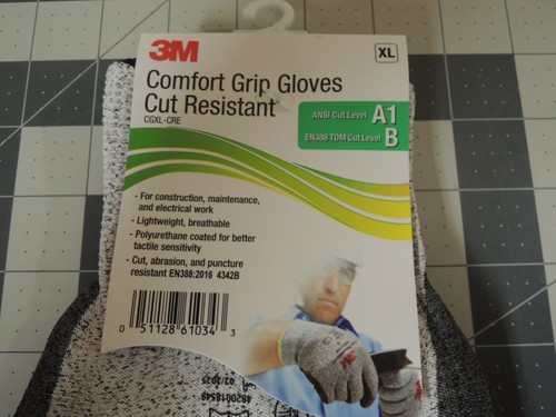NEW 3M Comfort Grip Glove CGXL-CRE, Cut Resistant Gloves (ANSI 2), Size XL - Picture 2 of 9