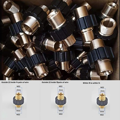 #ad Cleaner Adapters Gold High Pressure M22*1.5 Outer Wire Butt Joint Replace $18.90