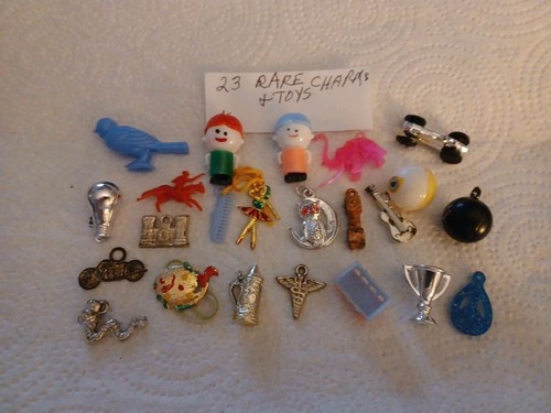 Vintage Gumball/Vending Rare Charms/Toys Lot Of 23