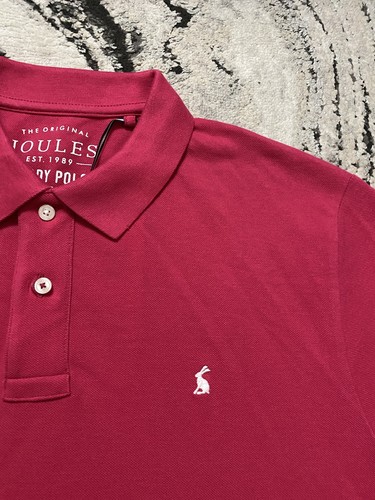 Camisa Polo Joules Woody Rosa Brillante Nueva con Etiquetas Talla Grande Para Hombre Mangas Cortas - Imagen 5 de 12