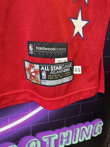Authentic WEST #21 Tim Duncan Spurs 2003 NBA All Star Jersey 1987-88 Throwback - Picture 5 of 6