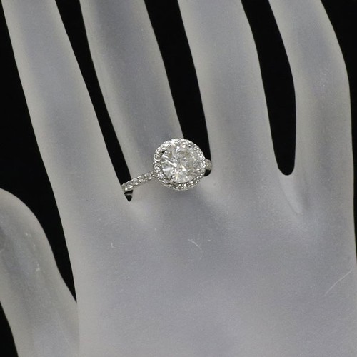 Brand New Pt900 Diamond Ring 2.032ct J I2 Fair D0.38ct Free Shipping from Japan - Picture 3 of 4