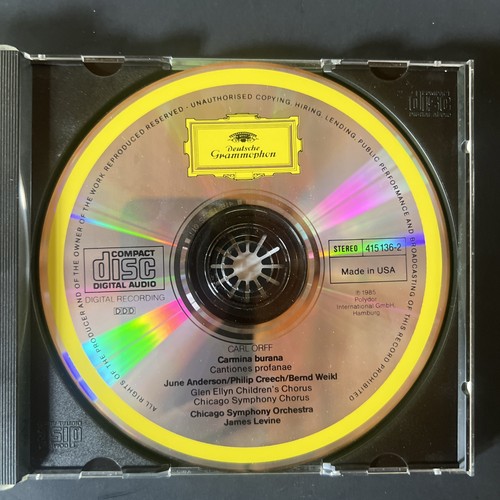 Carmina Burana by James Levine (CD, 1985) - Foto 4 di 4