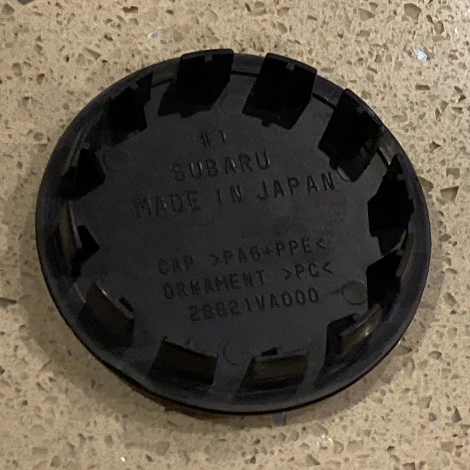 2015-16 Subaru Impreza WRX Outback Legacy Wheel Center Black OE Cap 28821VA000 - Image 2 of 2