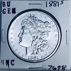 1881 S BU GEM MORGAN SILVER DOLLAR UNC MS+++ U.S. MINT RARE COIN 7698
