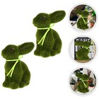 8 PCs Gras Kaninchen Figur künstliches Mooshasen Figur dekorativ gefockte