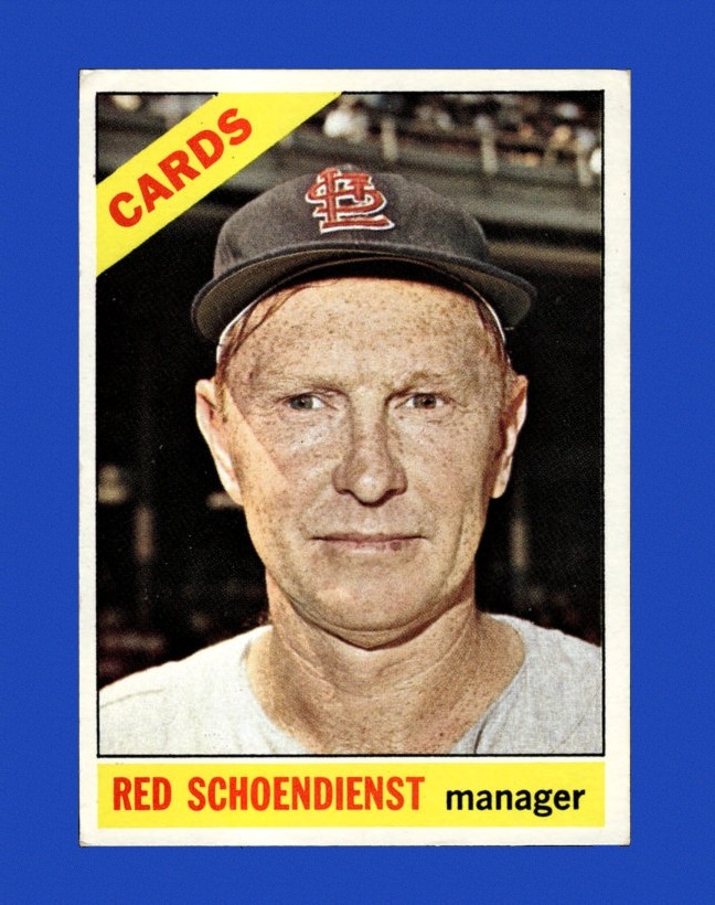 1966 Topps Set-Break # 76 Red Schoendienst VG-VGEX *GMCARDS*