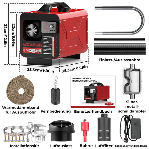 Standheizung 8KW Luftheizung Geschlossener Brennkammer Ölheizung Dieselheizung - Bild 6 von 16