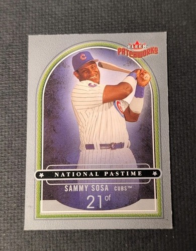 2004 Fleer Patchworks National Pastime Bookend # 250 /250 Sammy Sosa #12NP