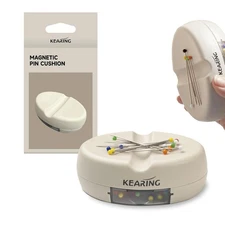 Oval Magnetic Pin Cushion with Needle Drawer