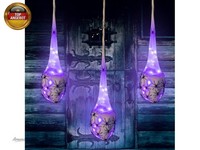 Halloween Deko, 3Pcs HäNgende Leuchtend Spinne Eier SäCke, 90Cm Spinnen Eier D