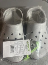 Crocs Kids' Off Court Glitter Band Clog Atmosphere Gray and Tie Dye - Size J3