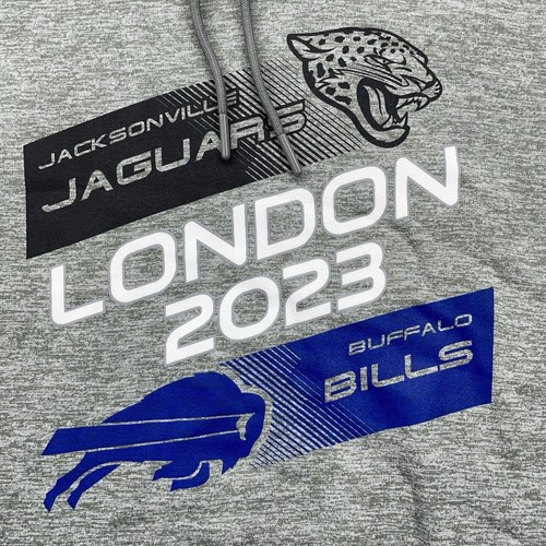 Buffalo Bills NFL Sweatshirt Men’s Large Gray Nike Pullover Hoodie London 2023 - Picture 2 of 9