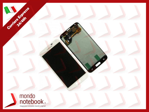 Display LCD con Touch Screen Originale SAMSUNG Galaxy S5 SM-G900F (Bianco) - Imagen 1 de 1