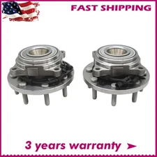 Pair Front Wheel Bearing Hub Assembly For 2012 2013 Ram 2500 3500 8 Lug W/ABS