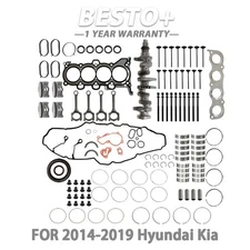 Crankshaft/Rods/Engine Pistons Gaskets Rebuild Kit Fit For 14 15-19 Hyundai Kia