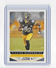 2013 SCORE PLAXICO BURRESS BASE CARD - CARD #166 - STEELERS - FREE SHIPPING