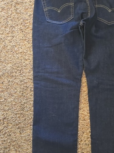 Levis 511 Jeans Mens 34x32 Blue Denim Slim Fit Stretch Tapered Leg Classic - Picture 16 of 21